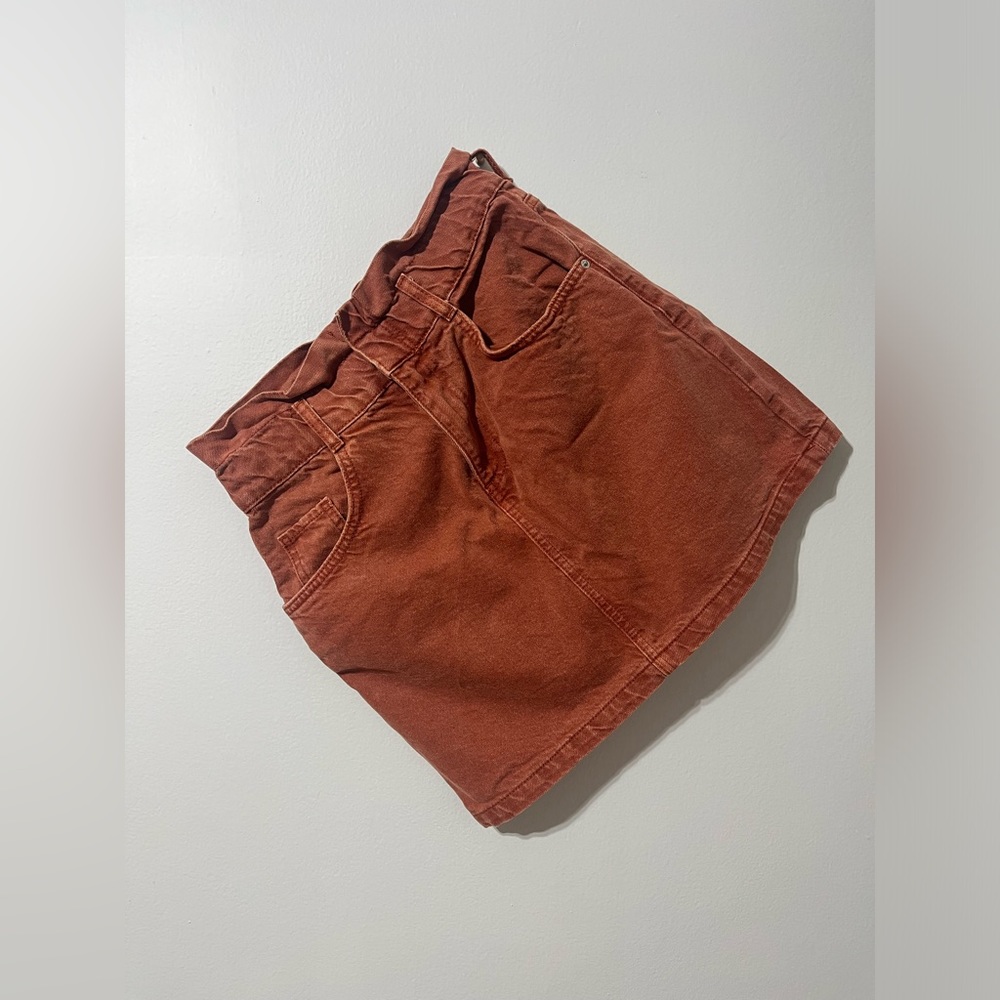 Terracotta high waist skirt